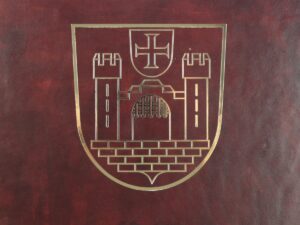 Goldene Wappenprägung Stadt Ravensburg