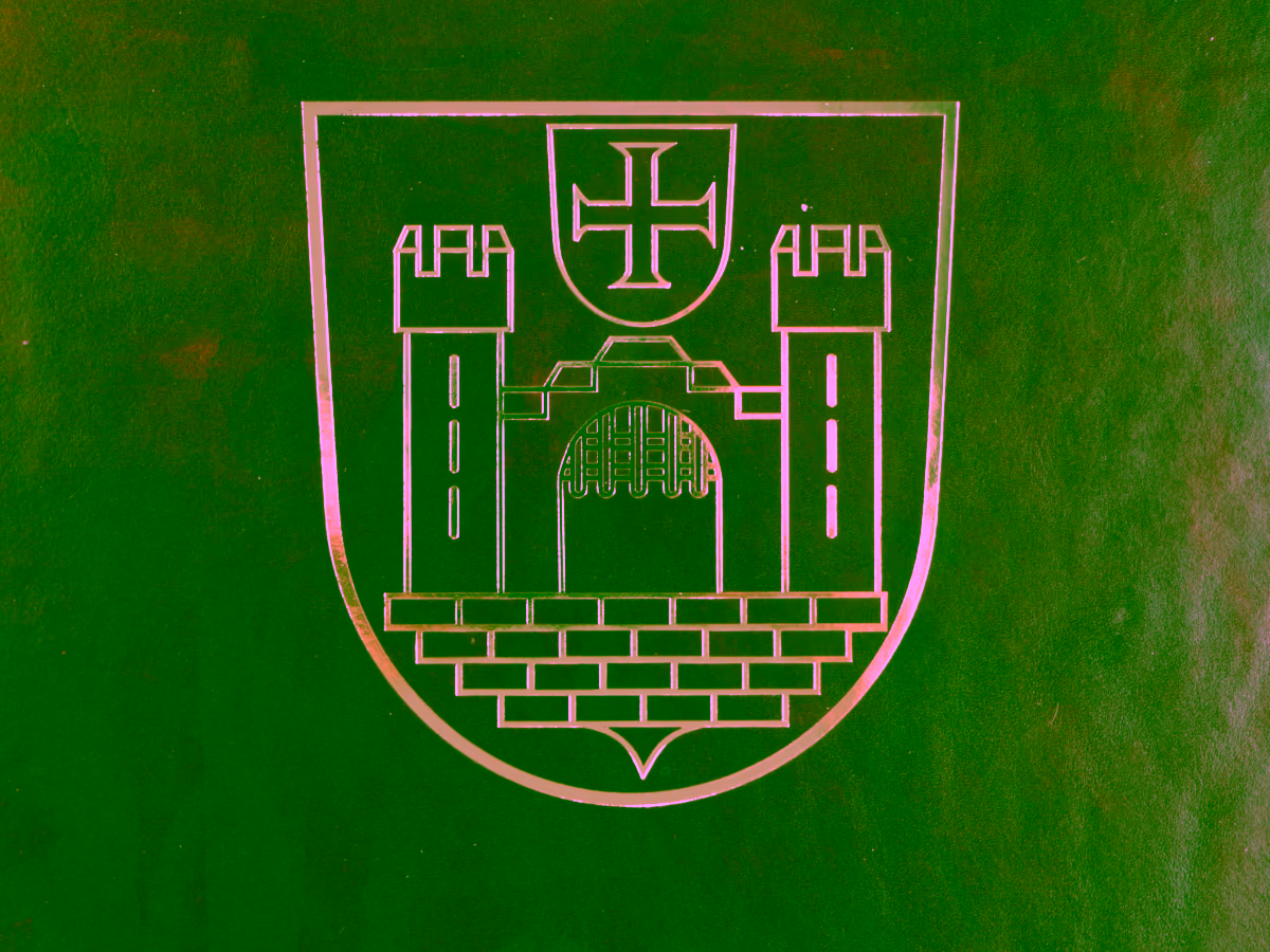 Goldene Wappenprägung Stadt Ravensburg