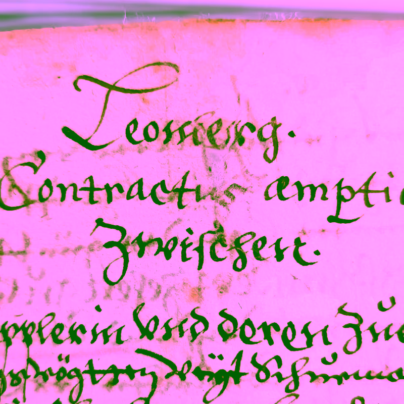 Riss und Fehlstelle nach der Reinigung und manueller Ausbesserung.